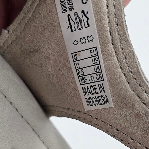 ECCO Felicia Ankle Strappy Sandal Gravel Leather Size 42 (11-11.5M US) - Picture 6 of 8